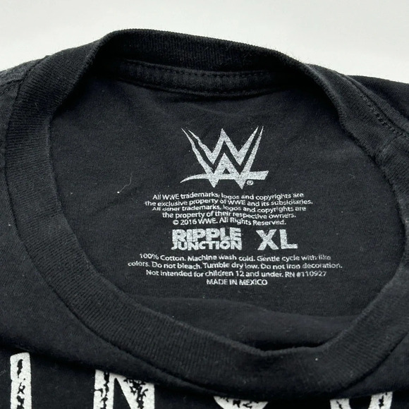 Mens WWE Black Nakamura Strong Style Tee Ripple Junction XL - Picture 3 of 6